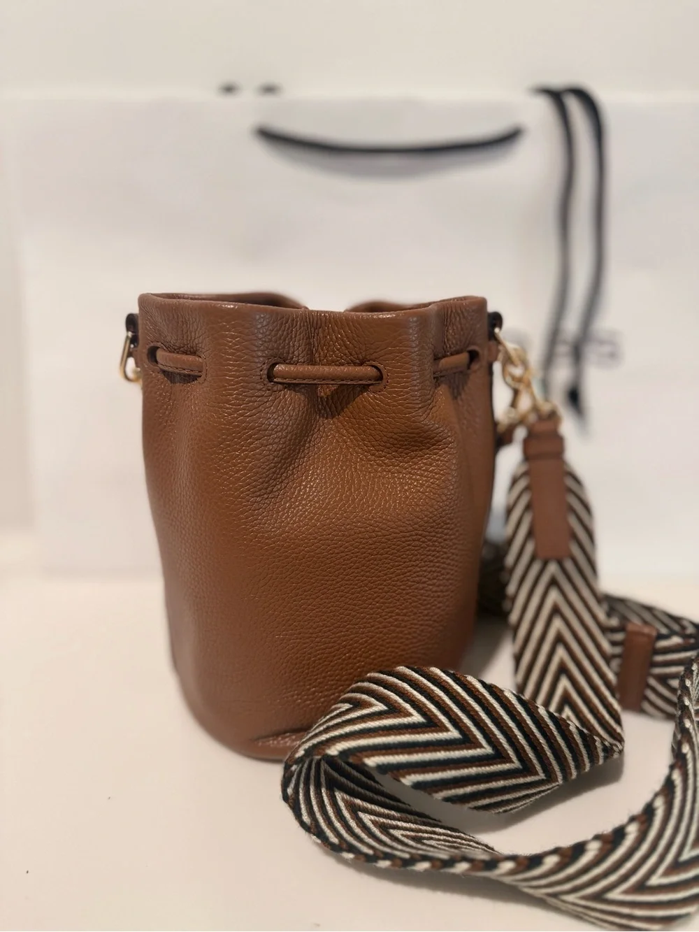 NWT Marc Jacobs groove bucket bag - cognac